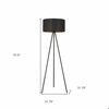 Homeroots 57.5 x 21.75 x 21.75 in. Morenci 1-Light Matte Black Floor Lamp 397942